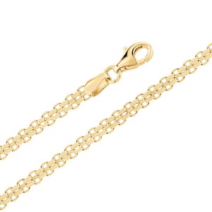 Brățară argint placata cu aur galben 4,5 mm x 18 cm DiAmanti BISMARK-3F-Gold-18cm-SL  (Argint 925‰ 4 g.)